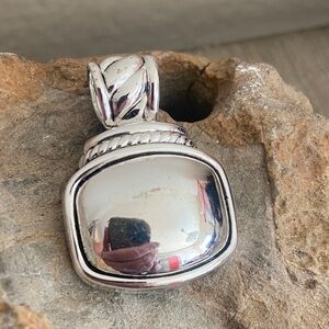 Vintage BEST Silver Plated Ornate Pendant